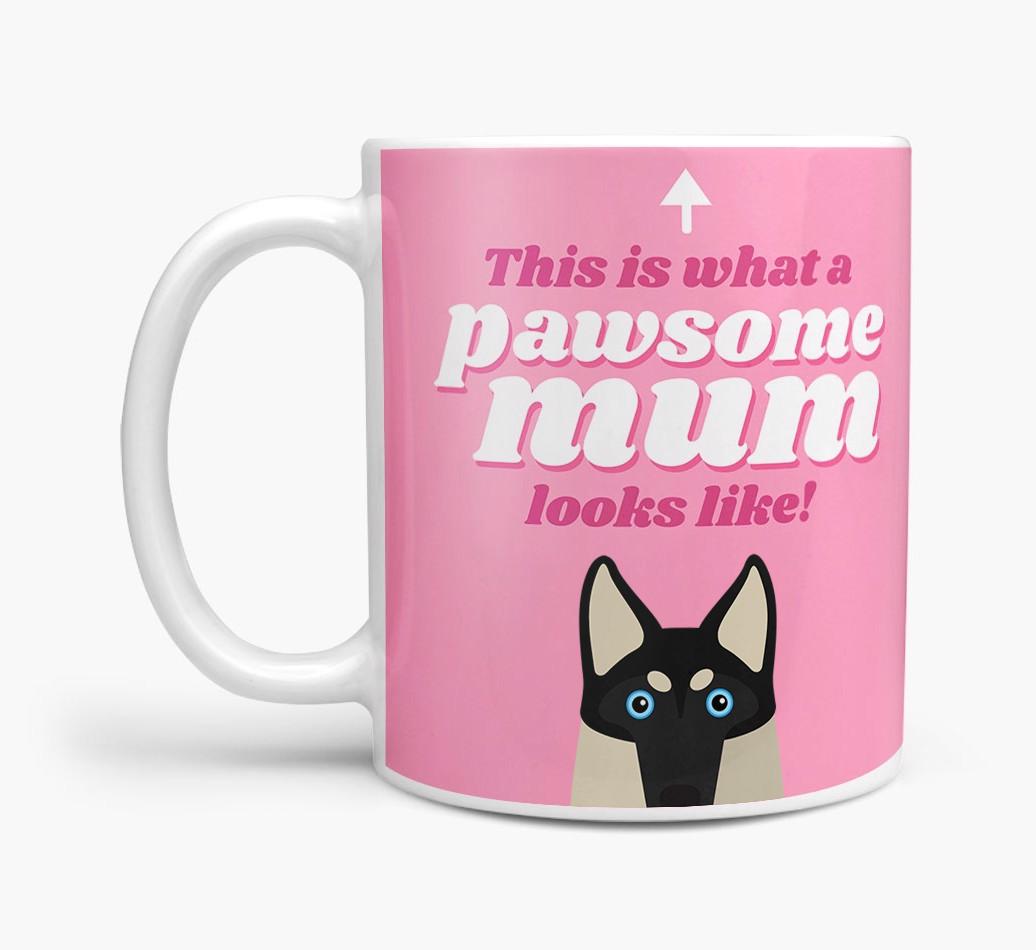'Pawsome Dog Mum' - Personalised {breedFullName} Mug