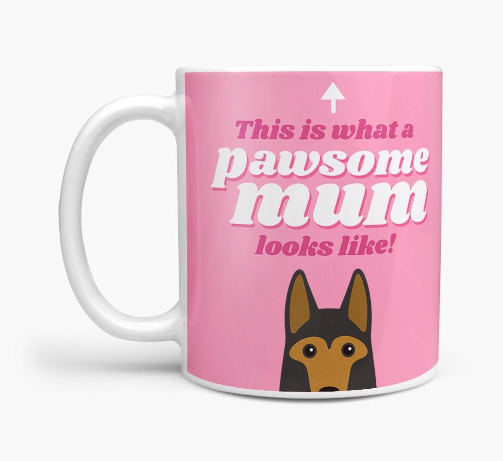 'Pawsome Dog Mum' - Personalised {breedFullName} Mug