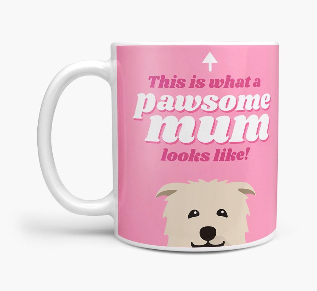 'Pawsome Dog Mum' - Personalised {breedFullName} Mug