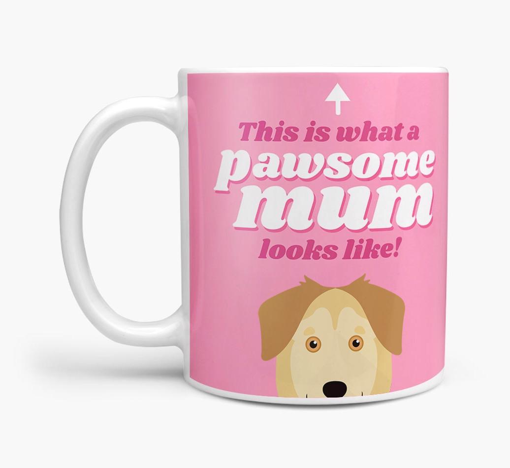 'Pawsome Dog Mum' - Personalised {breedFullName} Mug