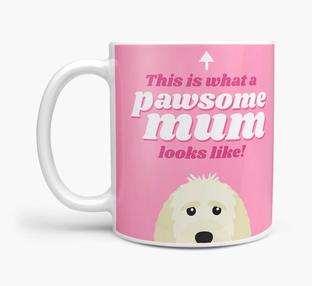 'Pawsome Dog Mum' - Personalised {breedFullName} Mug