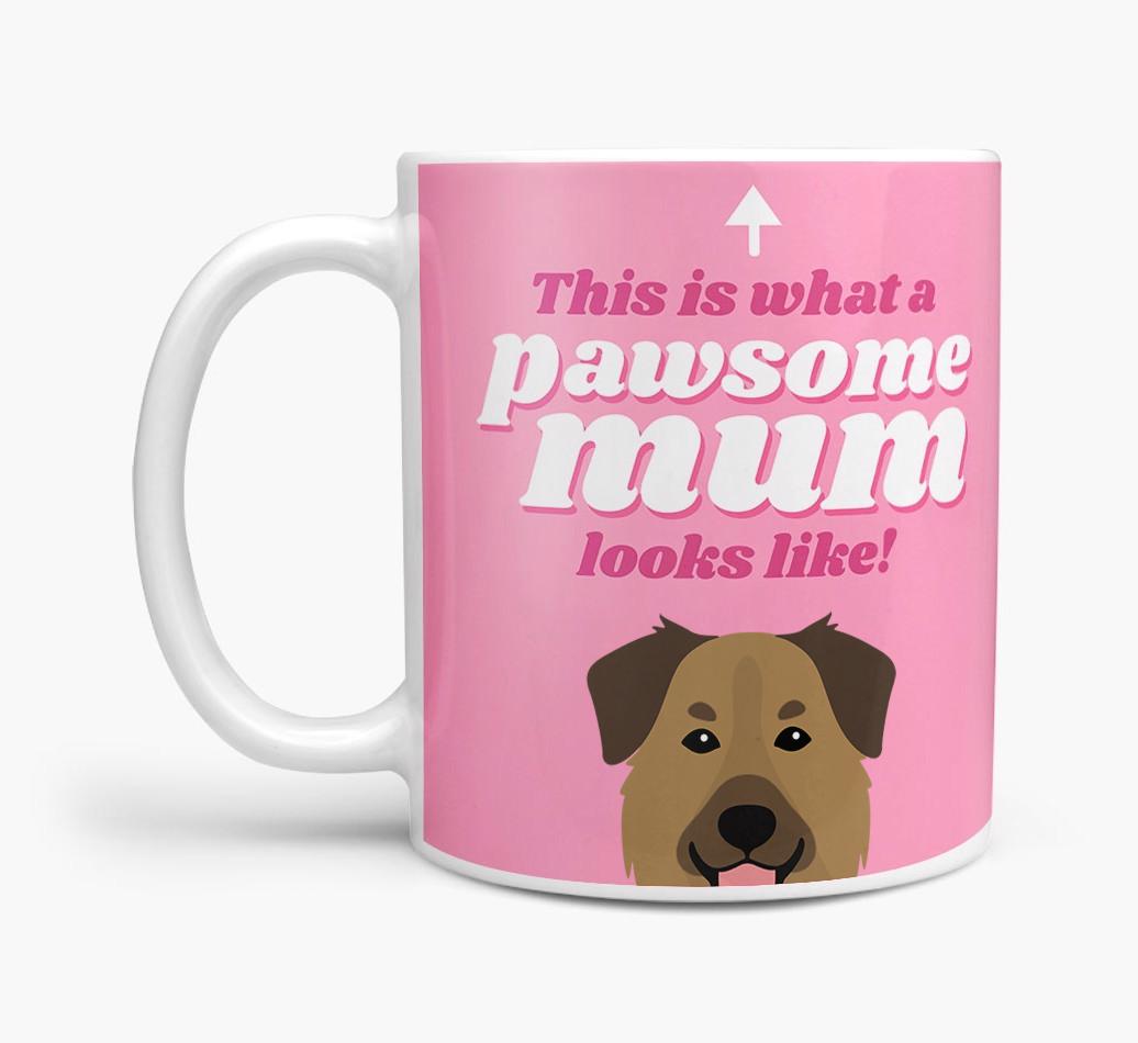 'Pawsome Dog Mum' - Personalised {breedFullName} Mug