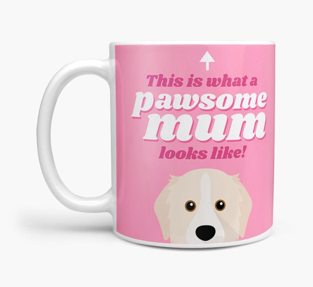 'Pawsome Dog Mum' - Personalised {breedFullName} Mug