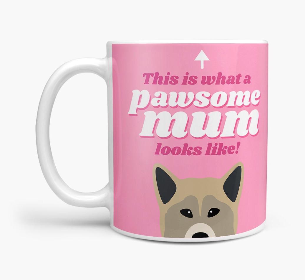 'Pawsome Dog Mum' - Personalised {breedFullName} Mug