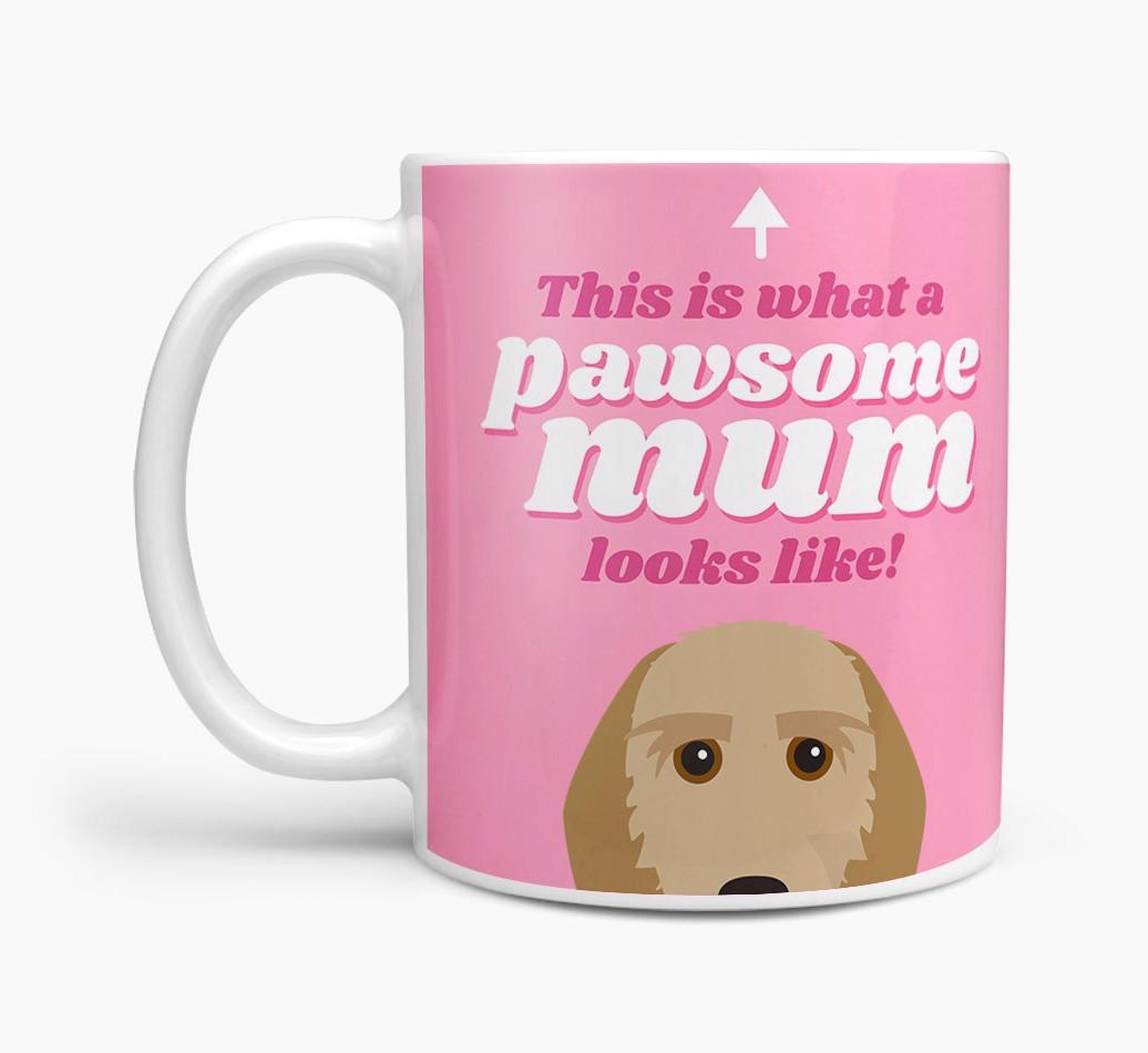 'Pawsome Dog Mum' - Personalised {breedFullName} Mug