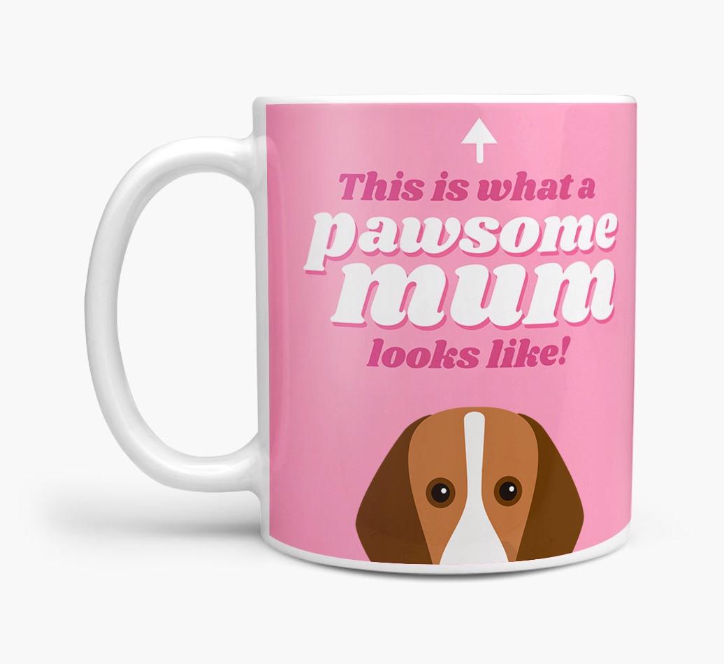 'Pawsome Dog Mum' - Personalised {breedFullName} Mug