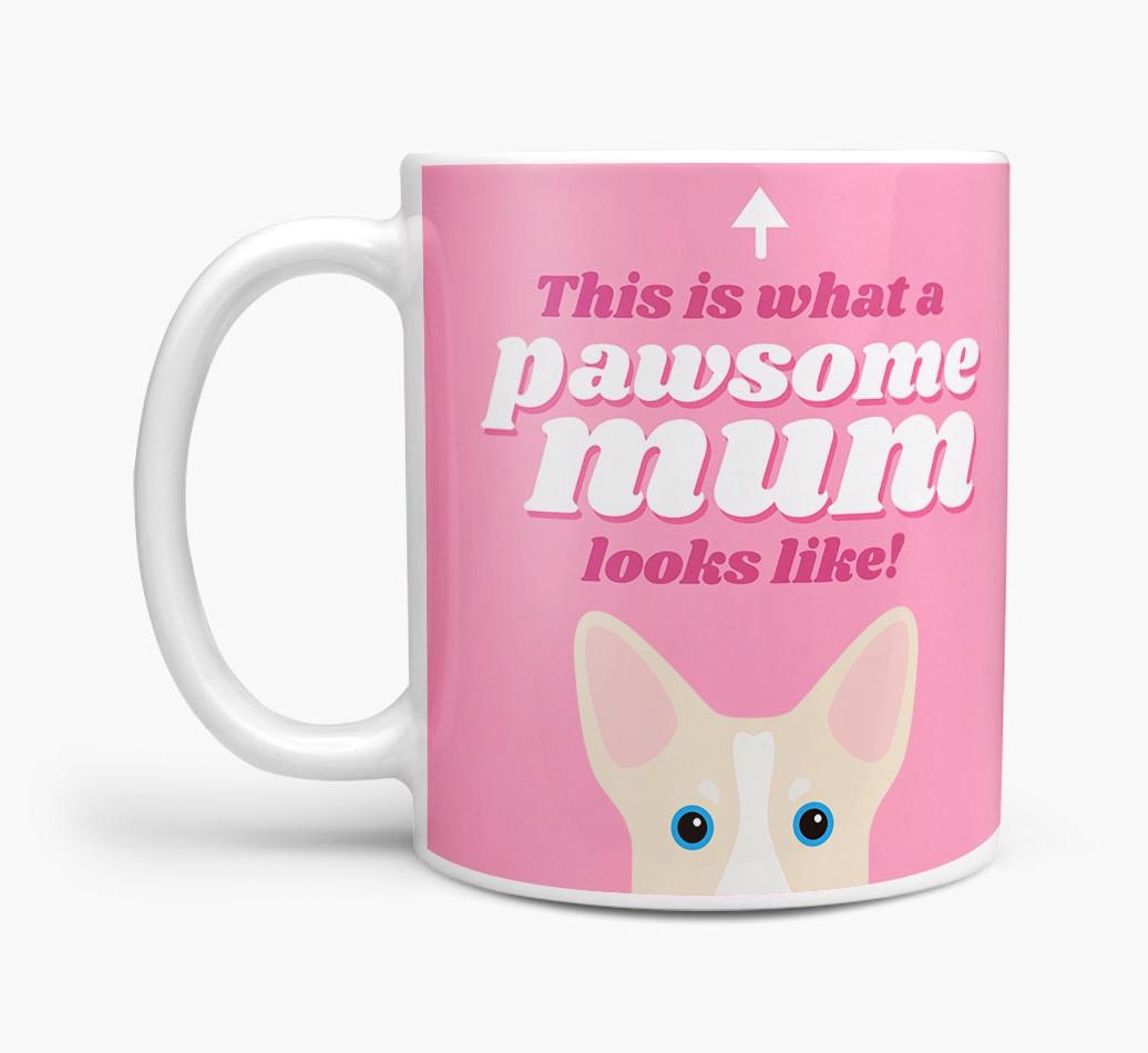 'Pawsome Dog Mum' - Personalised {breedFullName} Mug