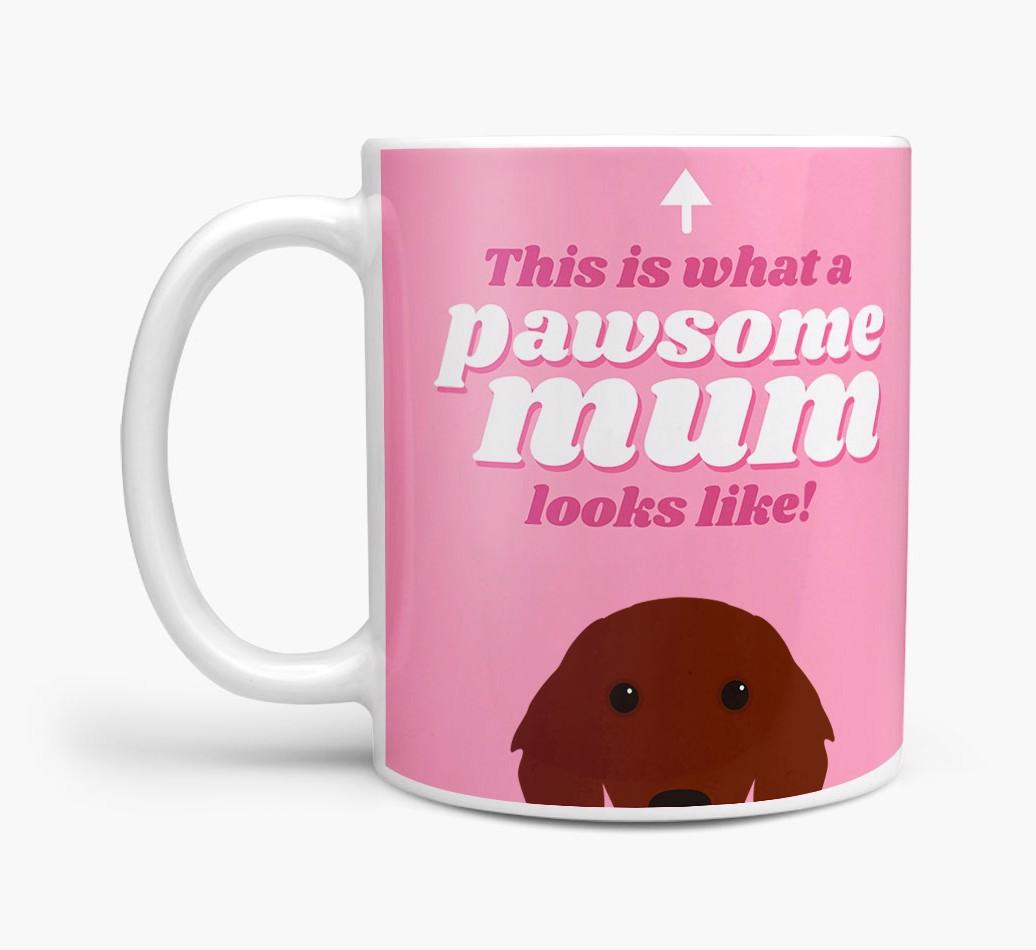 'Pawsome Dog Mum' - Personalised {breedFullName} Mug