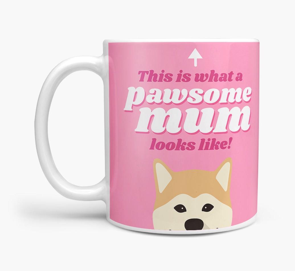 'Pawsome Dog Mum' - Personalised {breedFullName} Mug