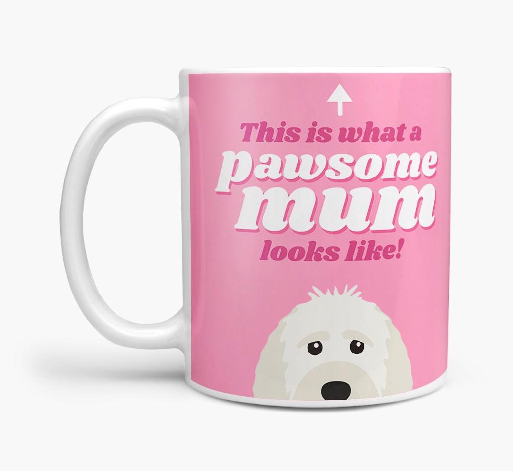 'Pawsome Dog Mum' - Personalised {breedFullName} Mug