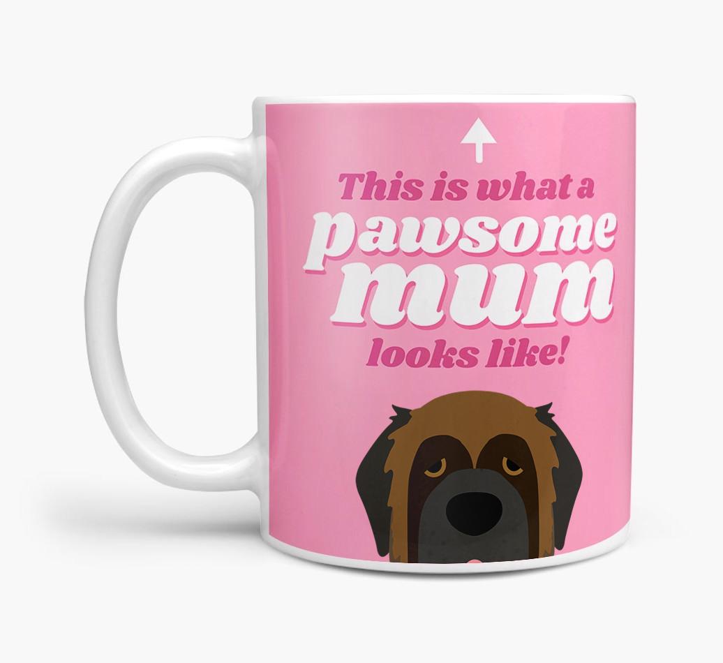 'Pawsome Dog Mum' - Personalised {breedFullName} Mug