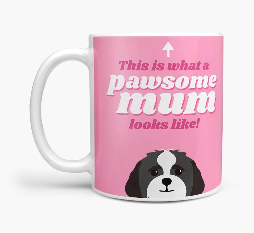 'Pawsome Dog Mum' - Personalised {breedFullName} Mug