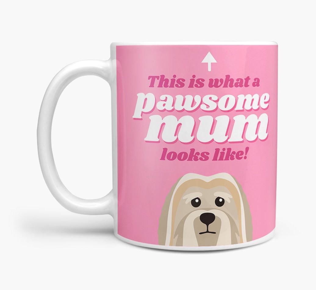 'Pawsome Dog Mum' - Personalised {breedFullName} Mug