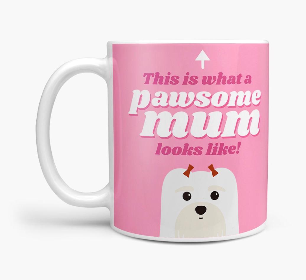 'Pawsome Dog Mum' - Personalised {breedFullName} Mug