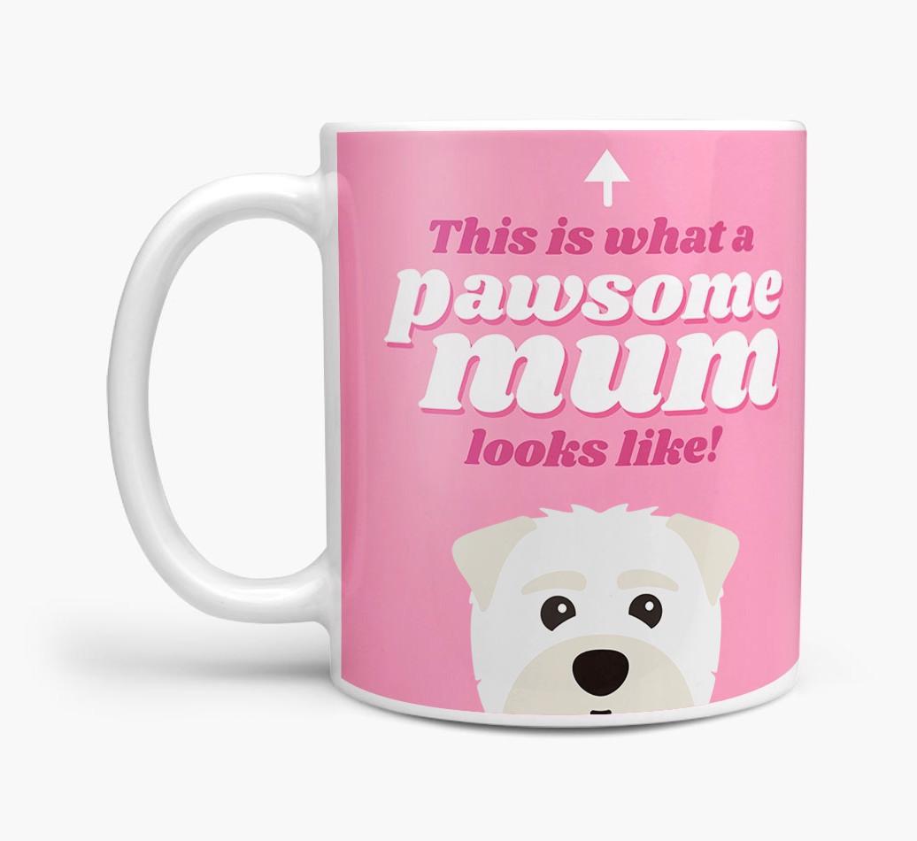 'Pawsome Dog Mum' - Personalised {breedFullName} Mug
