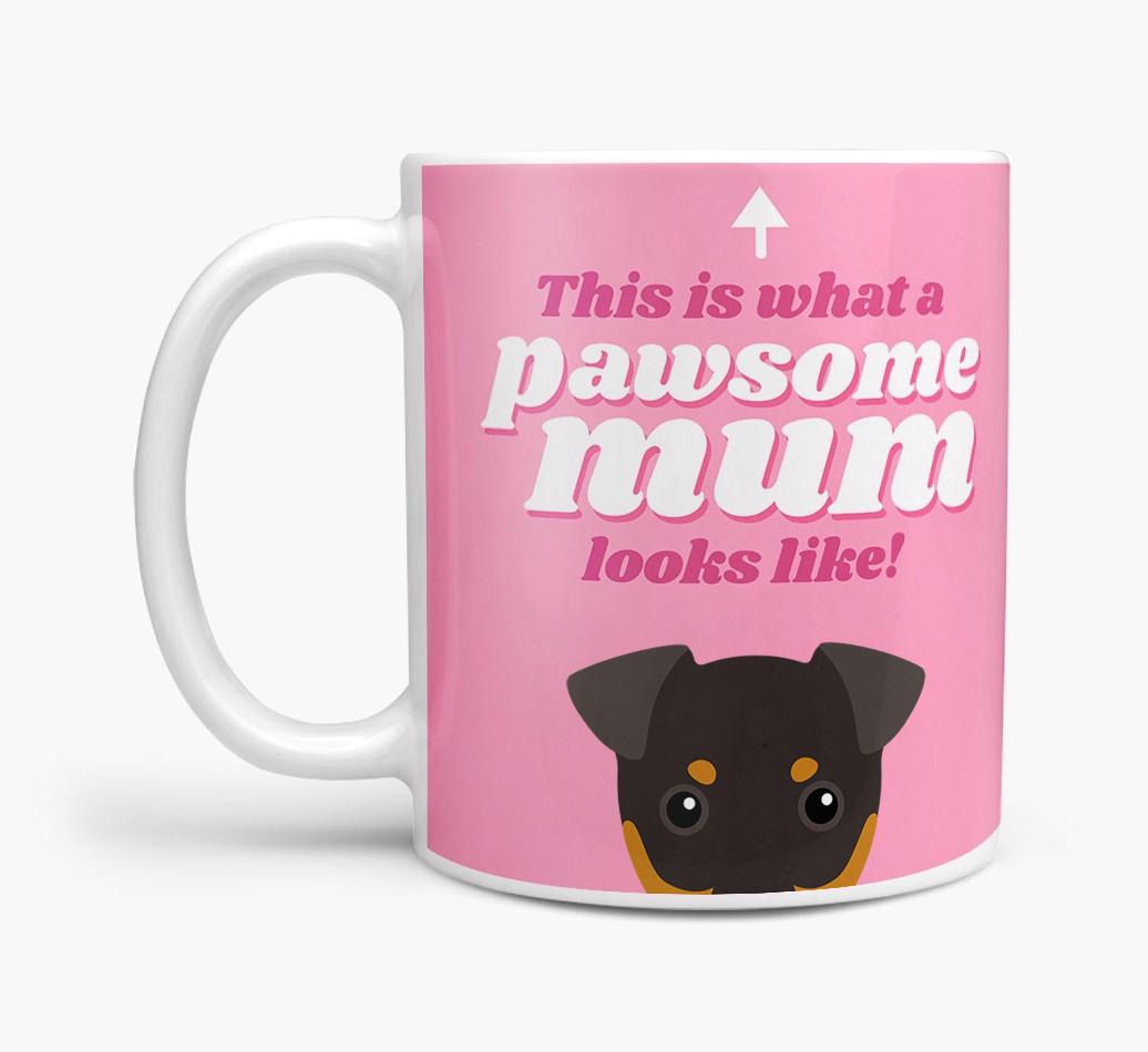 'Pawsome Dog Mum' - Personalised {breedFullName} Mug