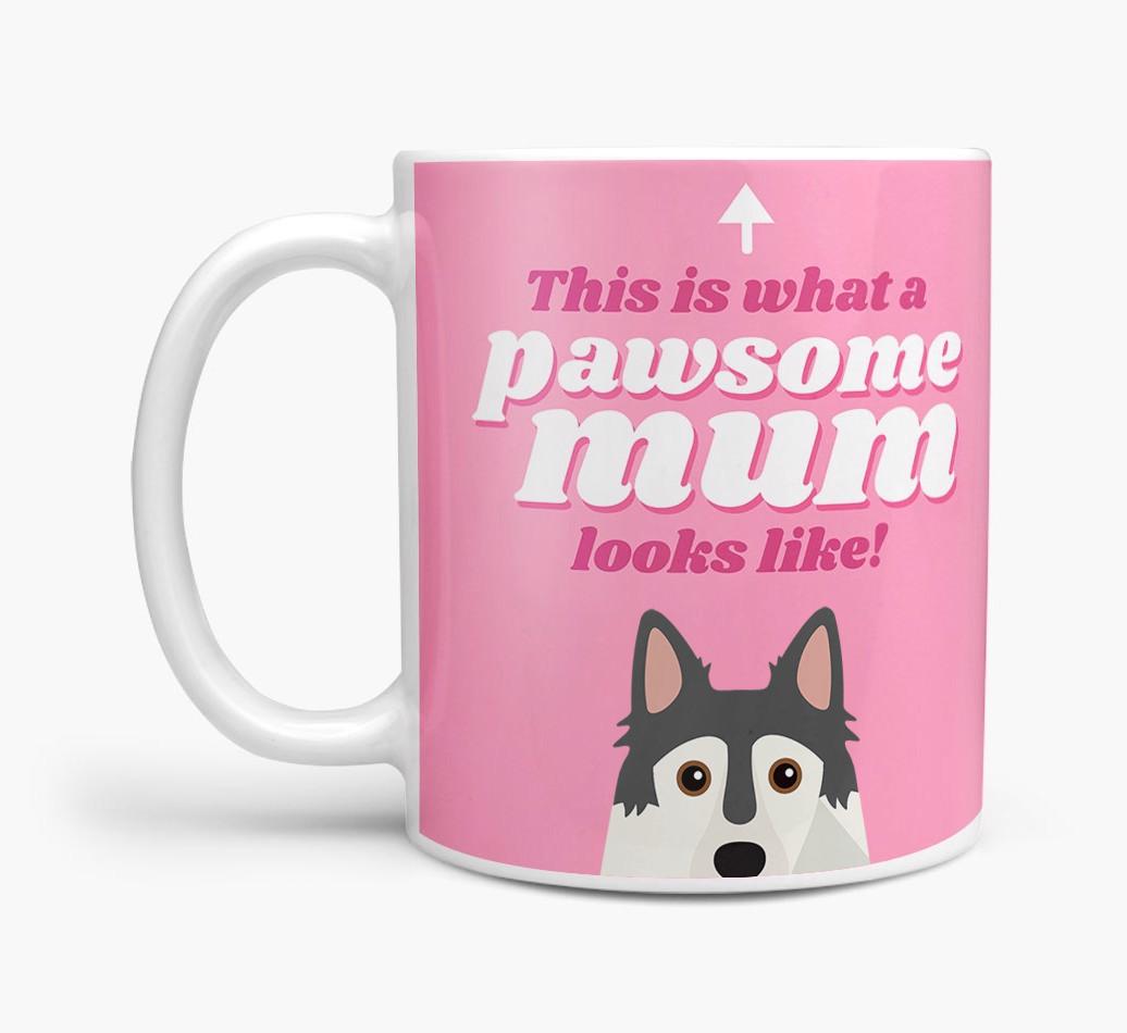 'Pawsome Dog Mum' - Personalised {breedFullName} Mug