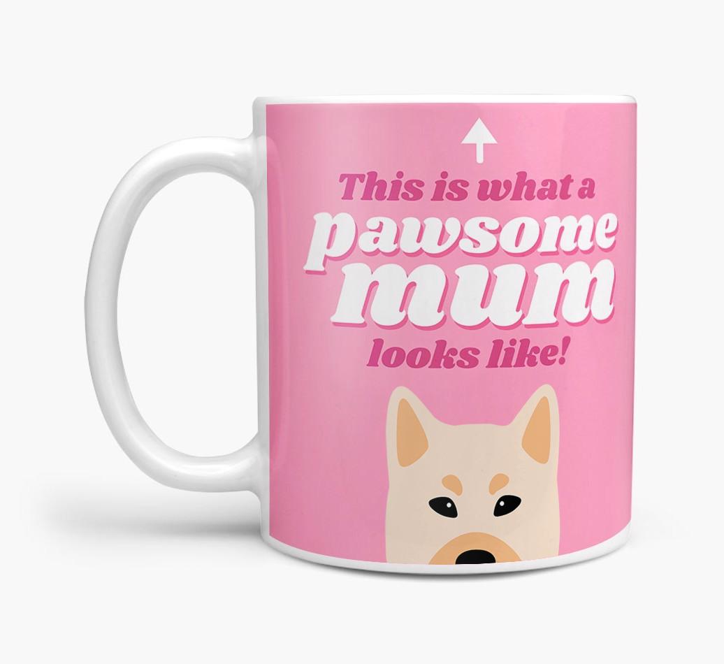 'Pawsome Dog Mum' - Personalised {breedFullName} Mug