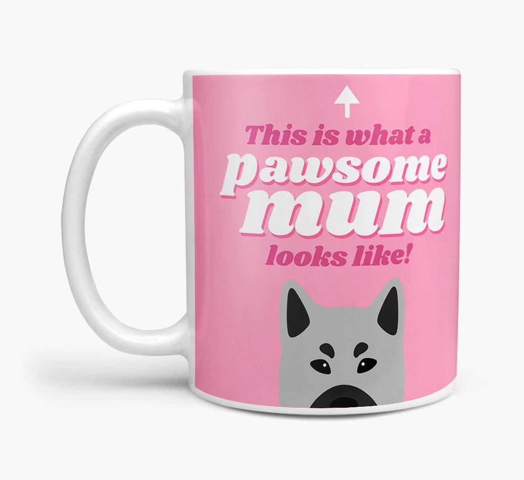 'Pawsome Dog Mum' - Personalised {breedFullName} Mug