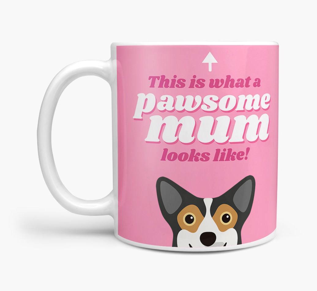 'Pawsome Dog Mum' - Personalised {breedFullName} Mug