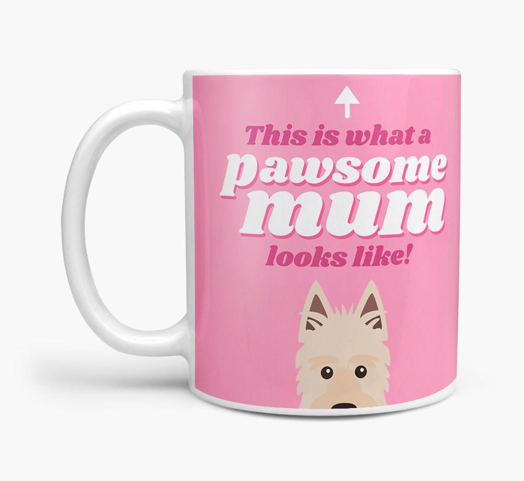 'Pawsome Dog Mum' - Personalised {breedFullName} Mug