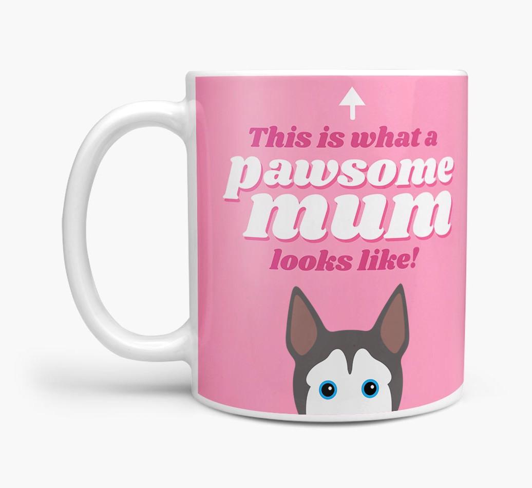 'Pawsome Dog Mum' - Personalised {breedFullName} Mug