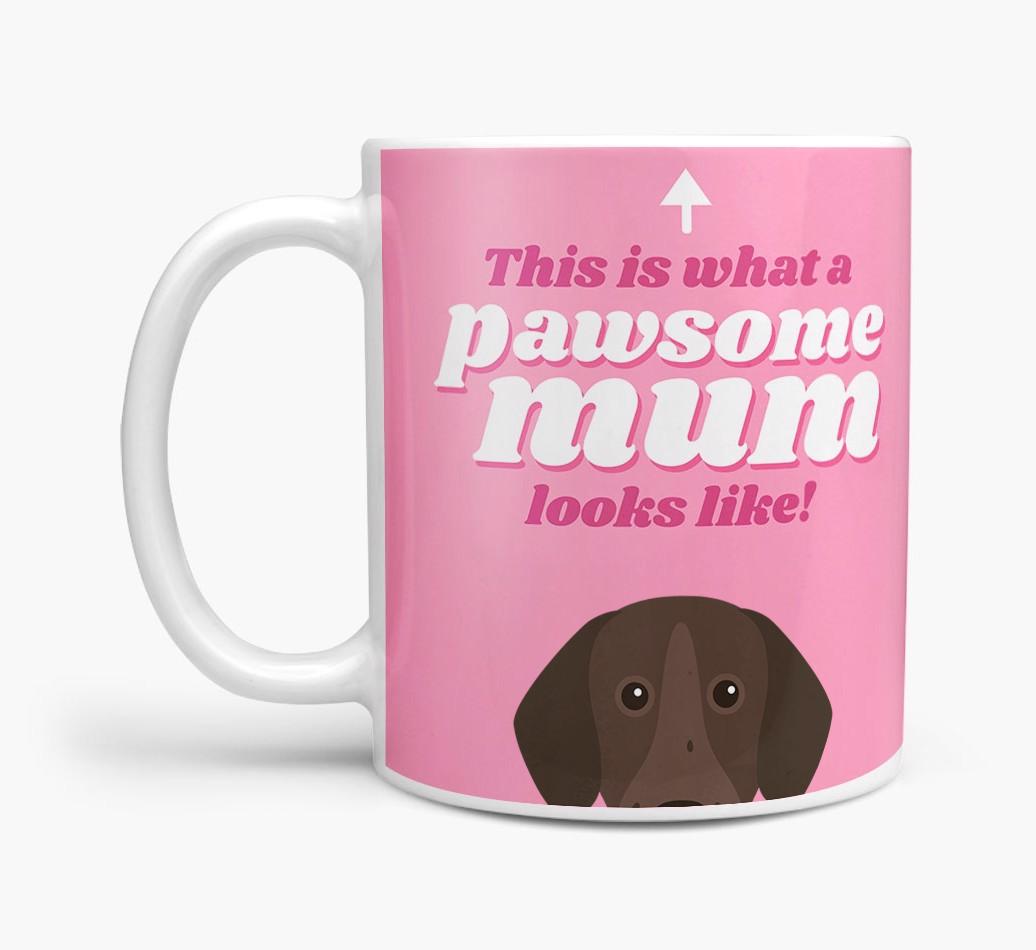 'Pawsome Dog Mum' - Personalised {breedFullName} Mug
