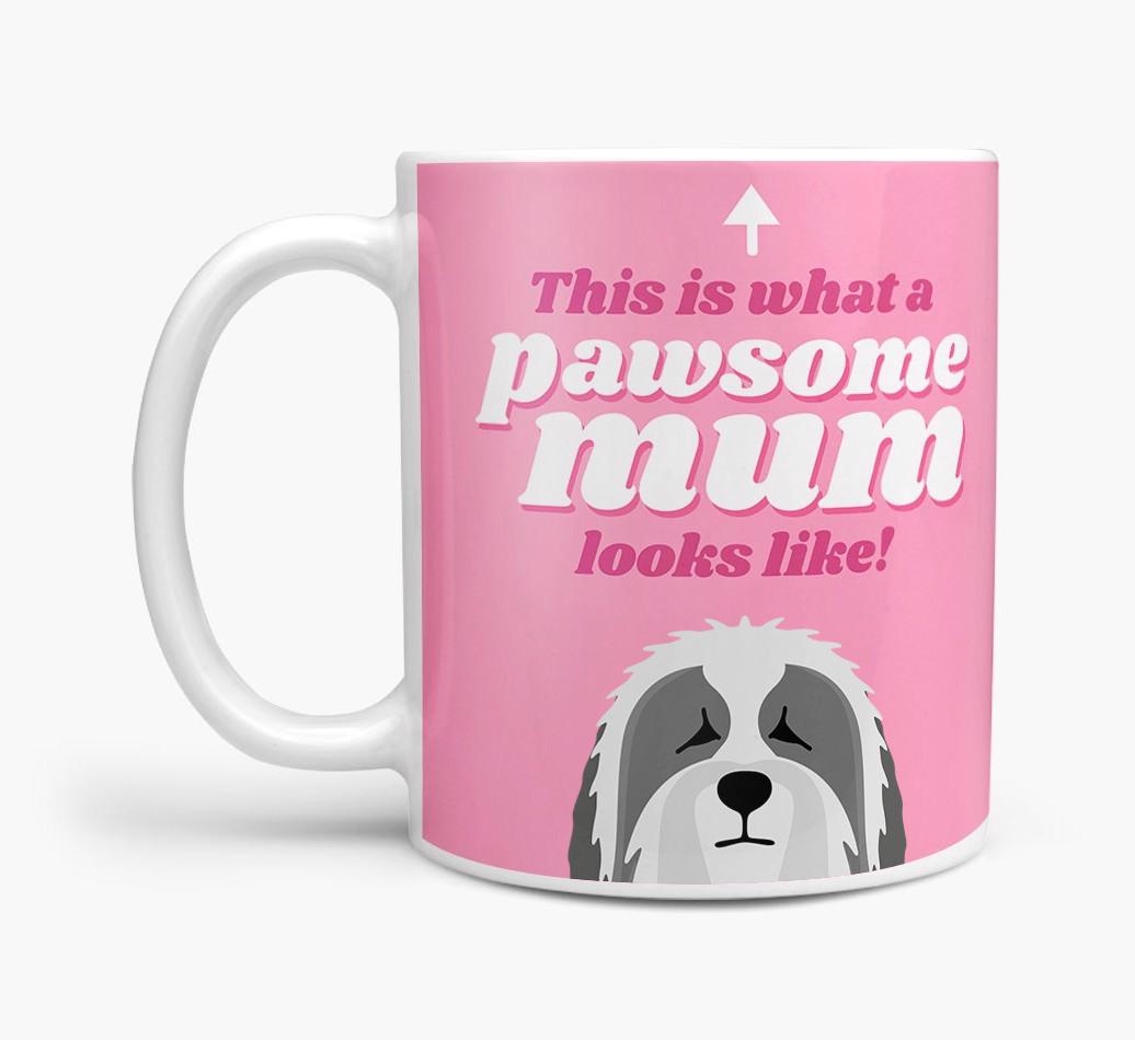 'Pawsome Dog Mum' - Personalised {breedFullName} Mug