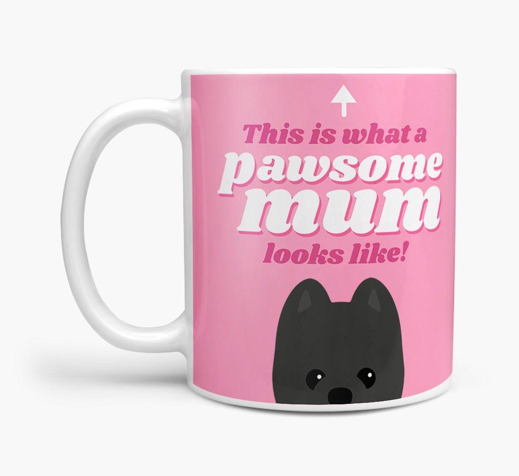 'Pawsome Dog Mum' - Personalised {breedFullName} Mug