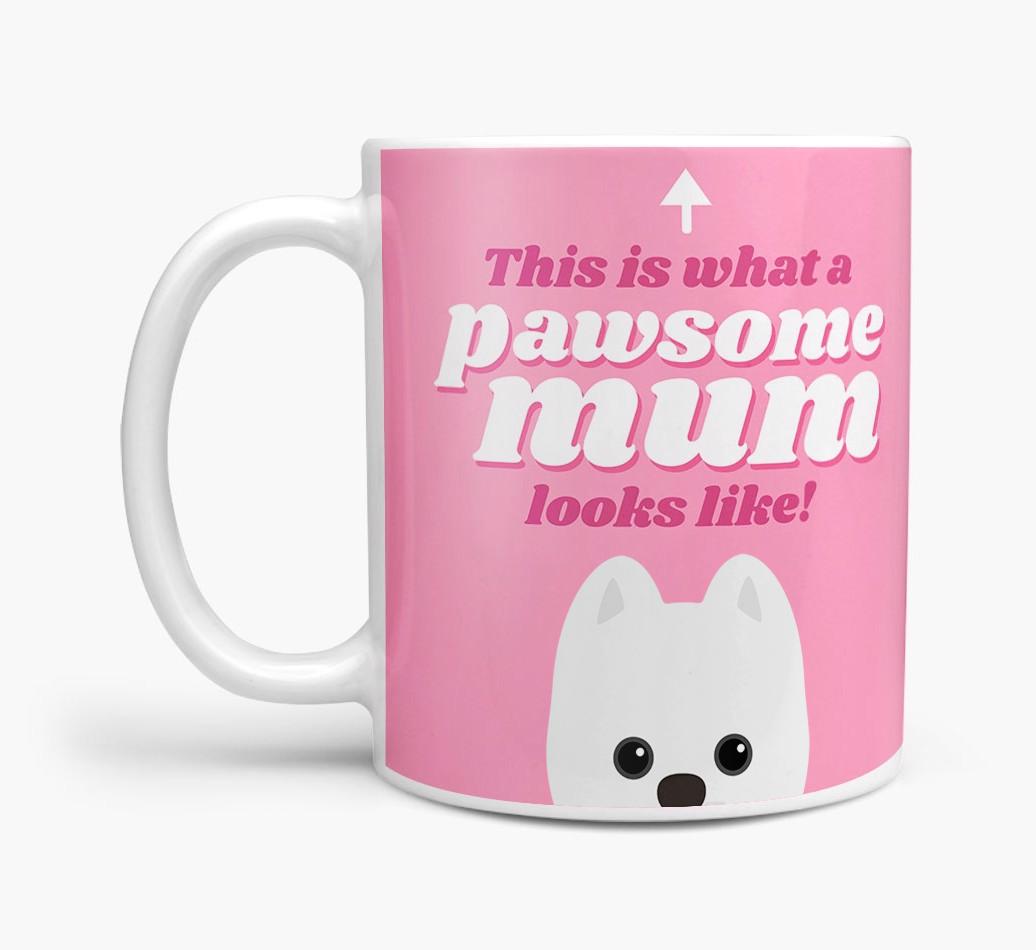 'Pawsome Dog Mum' - Personalised {breedFullName} Mug