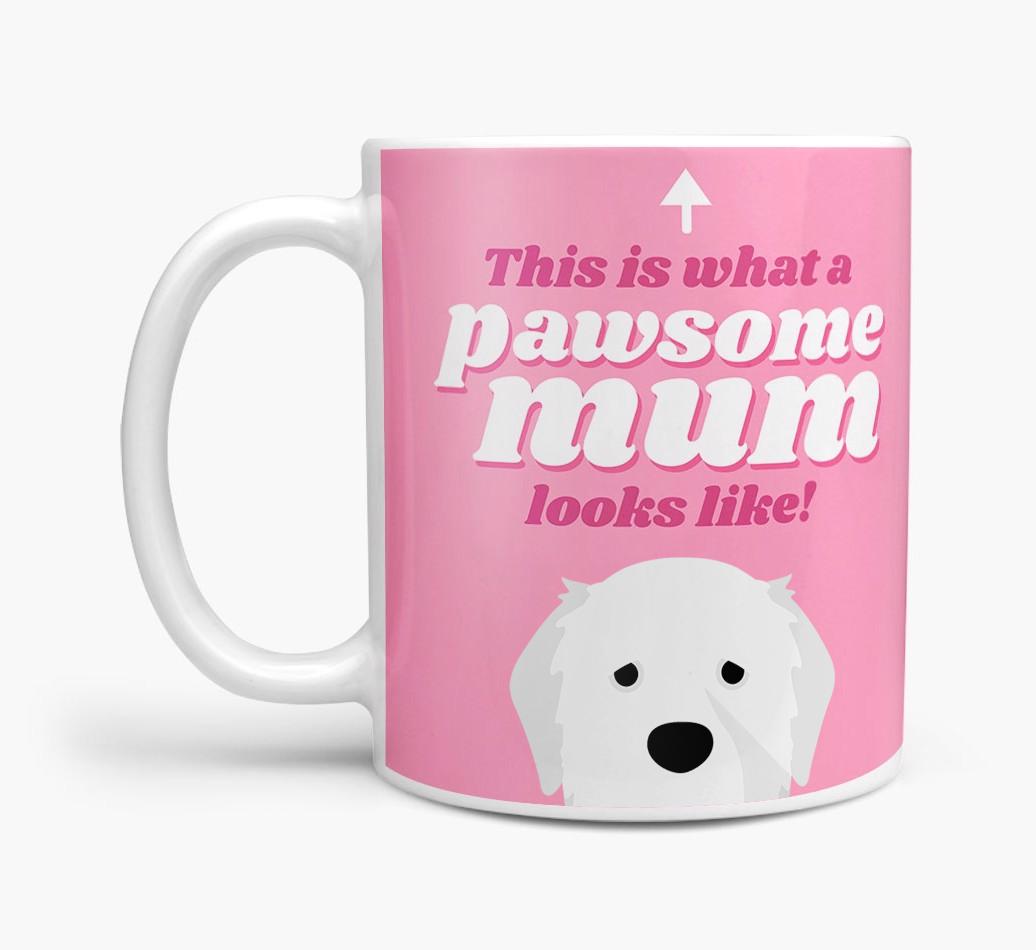 'Pawsome Dog Mum' - Personalised {breedFullName} Mug