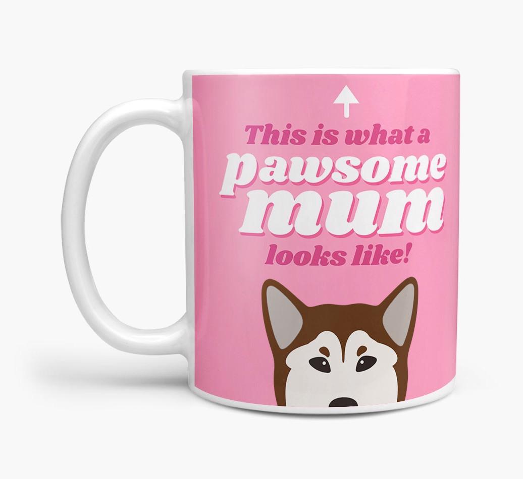 'Pawsome Dog Mum' - Personalised {breedFullName} Mug