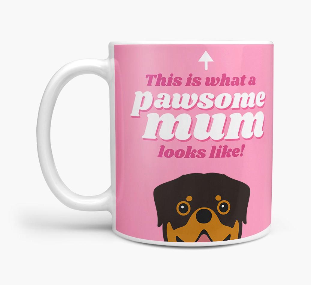 'Pawsome Dog Mum' - Personalised {breedFullName} Mug