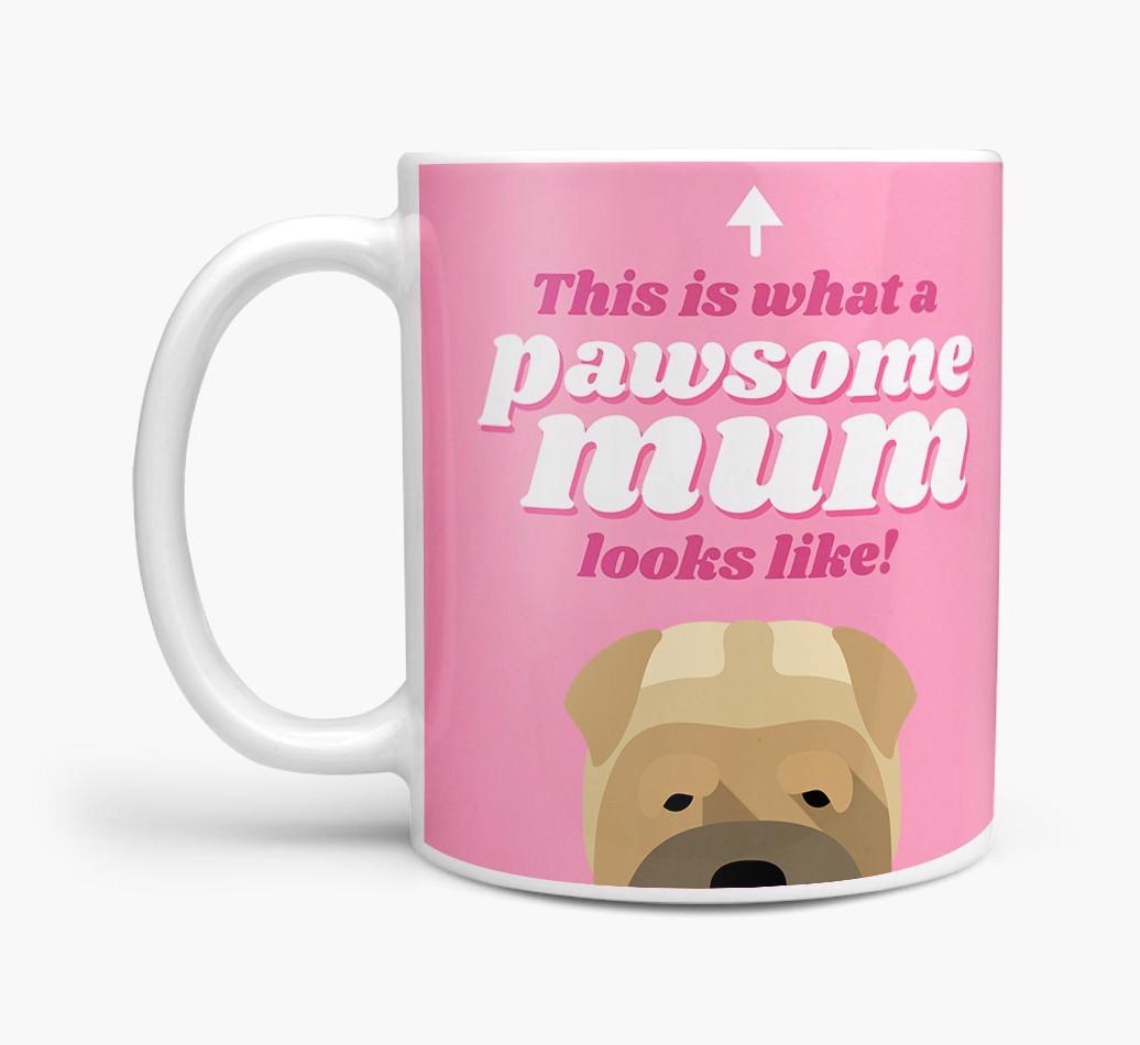 'Pawsome Dog Mum' - Personalised {breedFullName} Mug