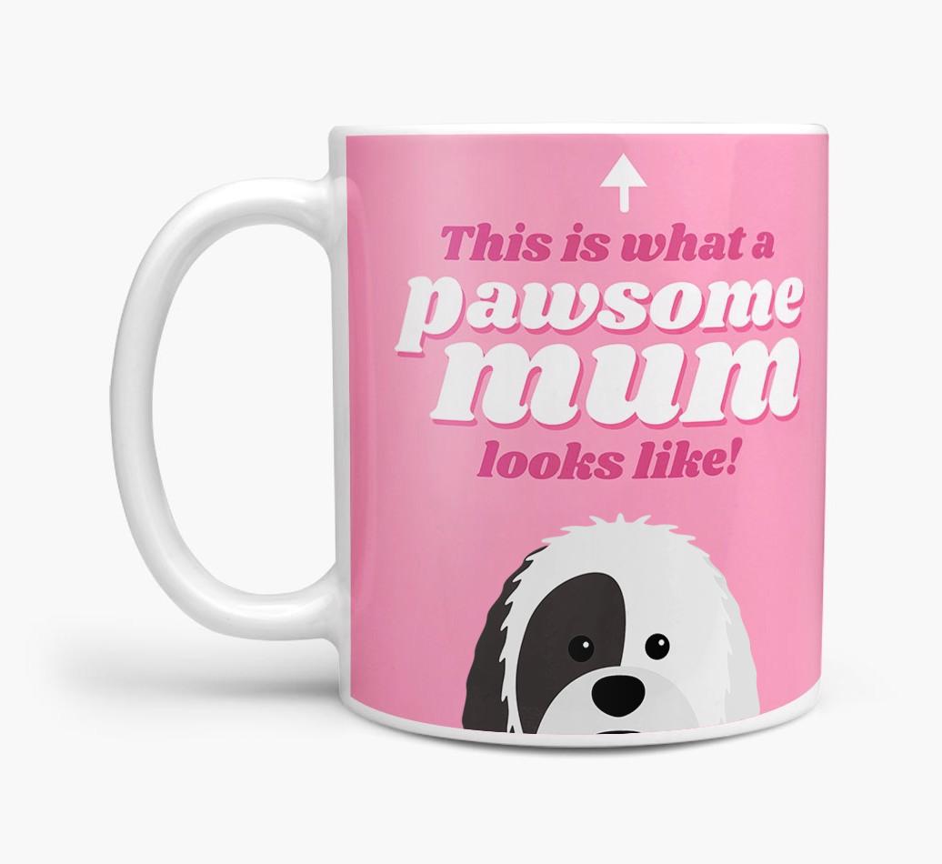 'Pawsome Dog Mum' - Personalised {breedFullName} Mug