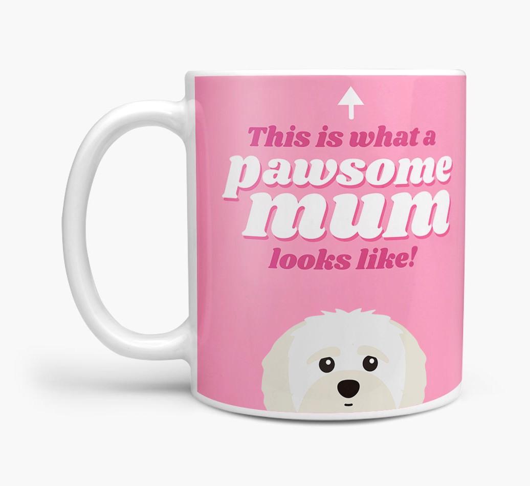 'Pawsome Dog Mum' - Personalised {breedFullName} Mug