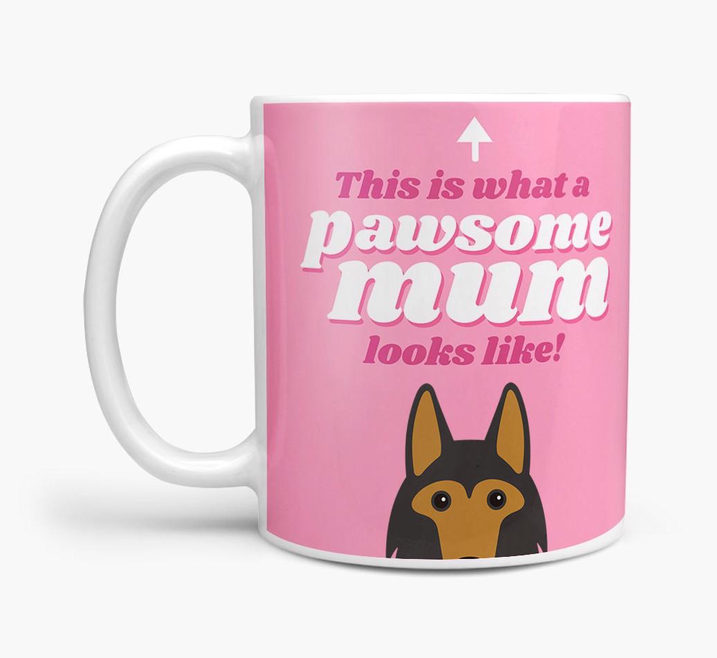 'Pawsome Dog Mum' - Personalised {breedFullName} Mug