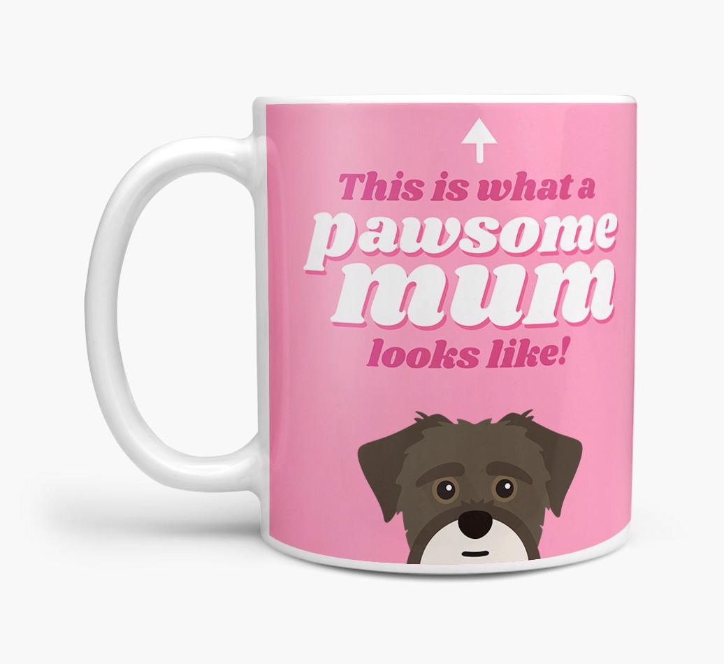 'Pawsome Dog Mum' - Personalised {breedFullName} Mug