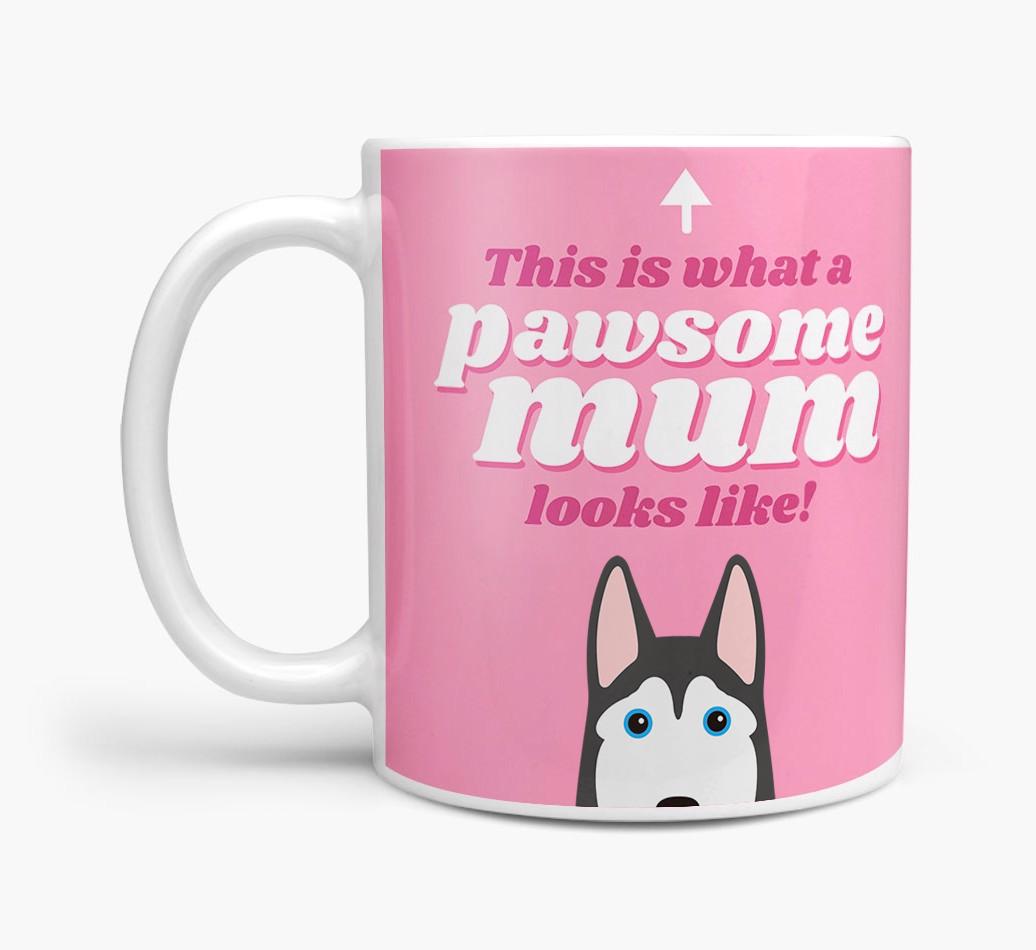'Pawsome Dog Mum' - Personalised {breedFullName} Mug