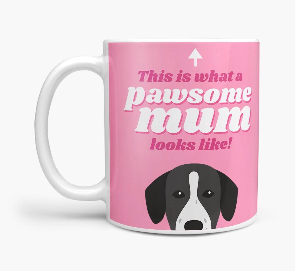 'Pawsome Dog Mum' - Personalised {breedFullName} Mug