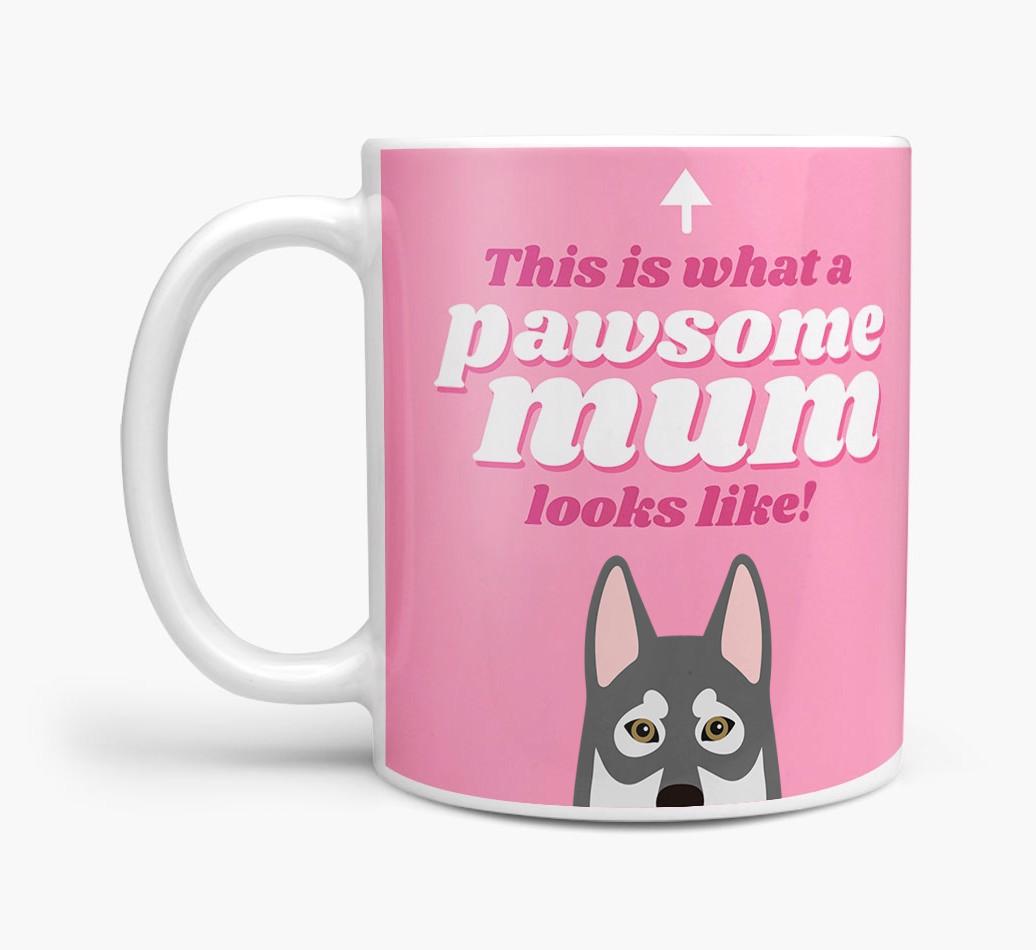 'Pawsome Dog Mum' - Personalised {breedFullName} Mug
