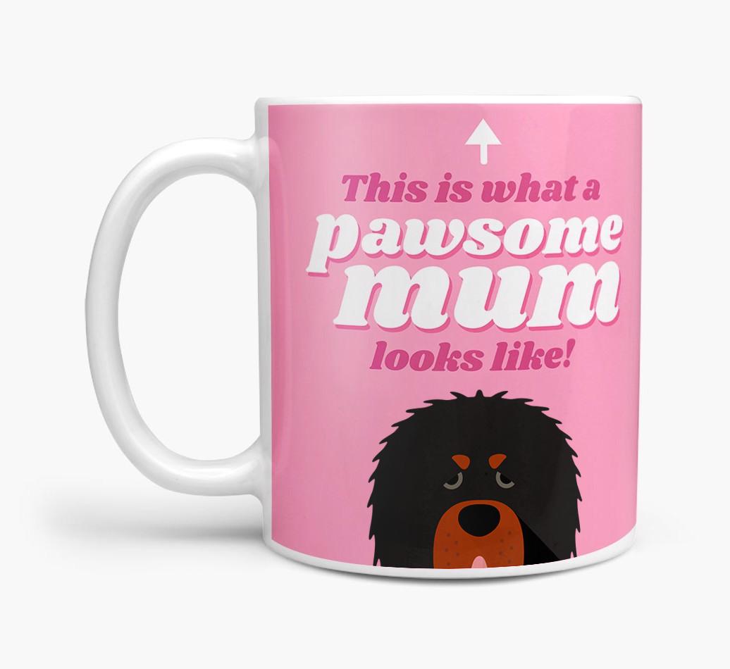 'Pawsome Dog Mum' - Personalised {breedFullName} Mug
