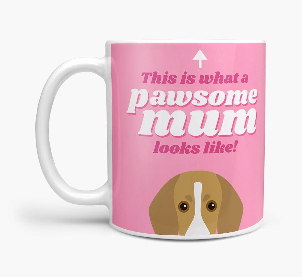 'Pawsome Dog Mum' - Personalised {breedFullName} Mug