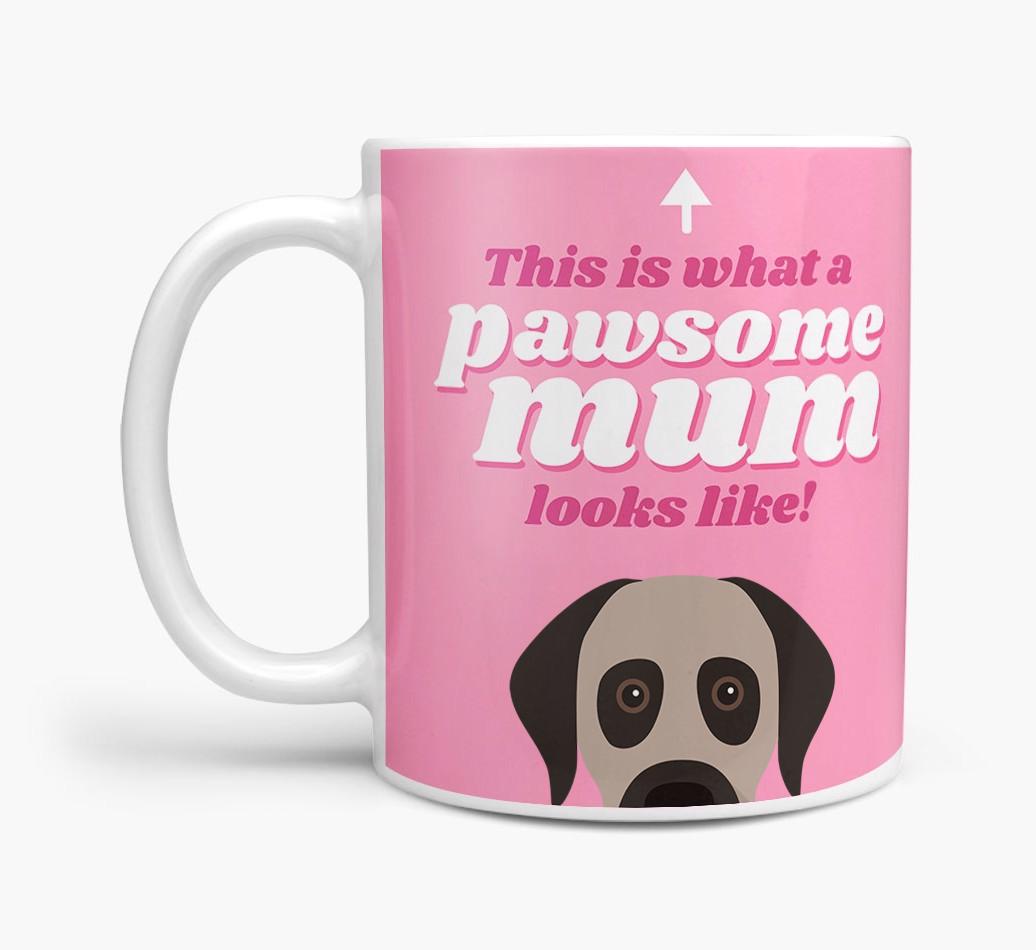 'Pawsome Dog Mum' - Personalised {breedFullName} Mug