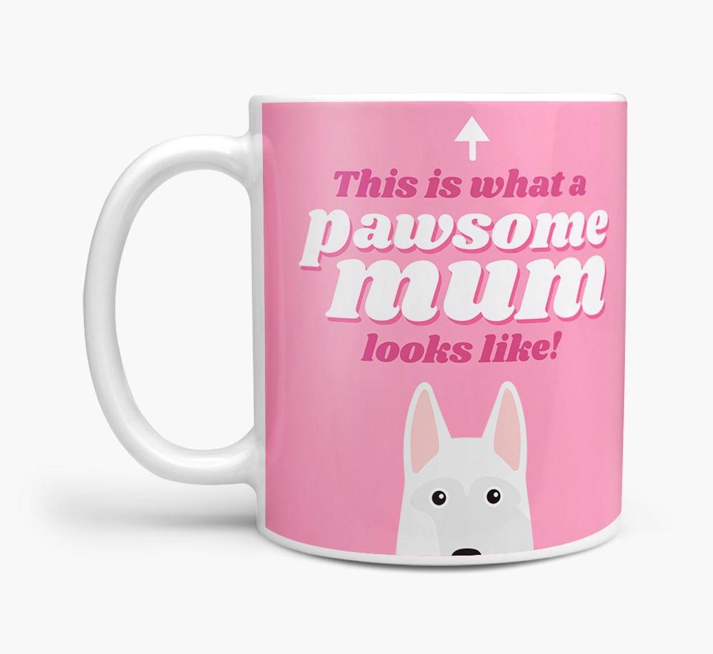 'Pawsome Dog Mum' - Personalised {breedFullName} Mug