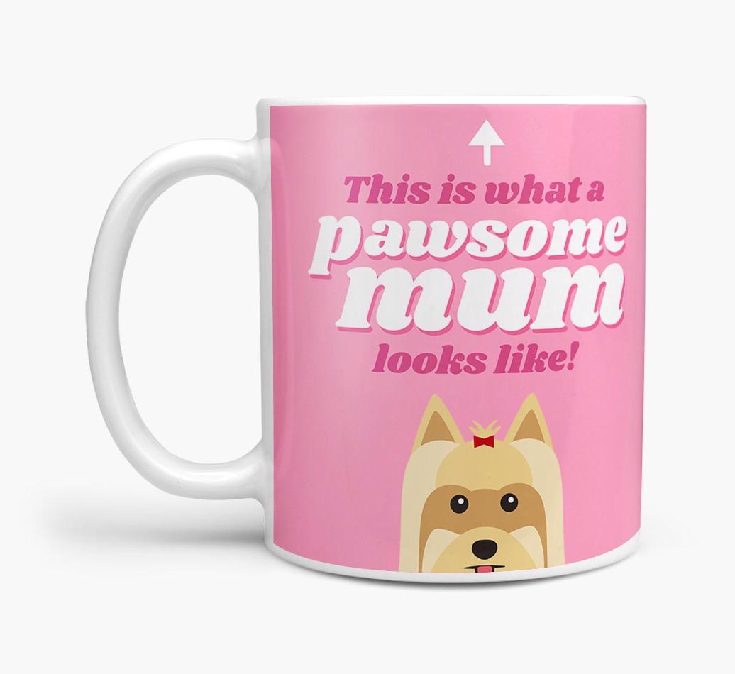 'Pawsome Dog Mum' - Personalised {breedFullName} Mug