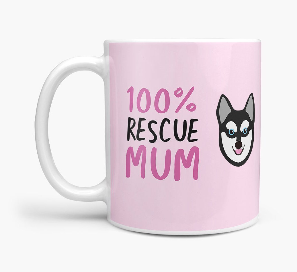 '100% Rescue Mum' - Personalised {breedFullName} Mug