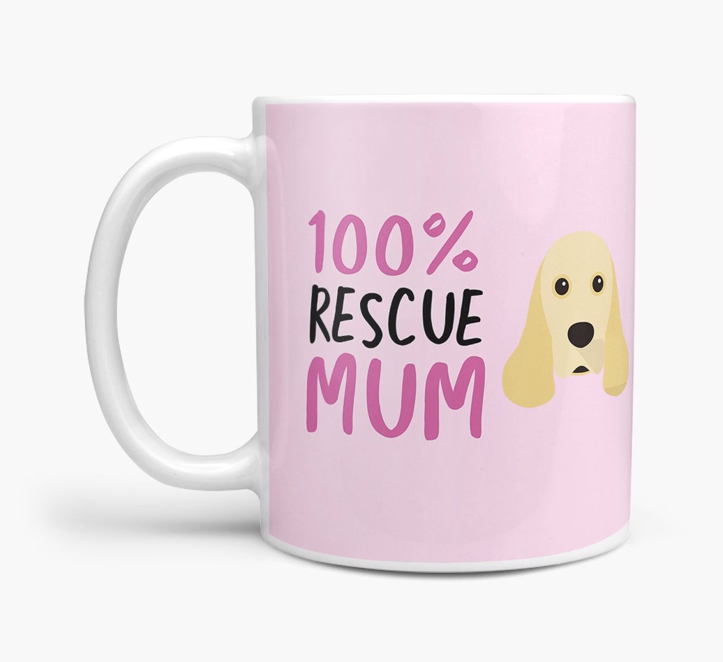 '100% Rescue Mum' - Personalised {breedFullName} Mug
