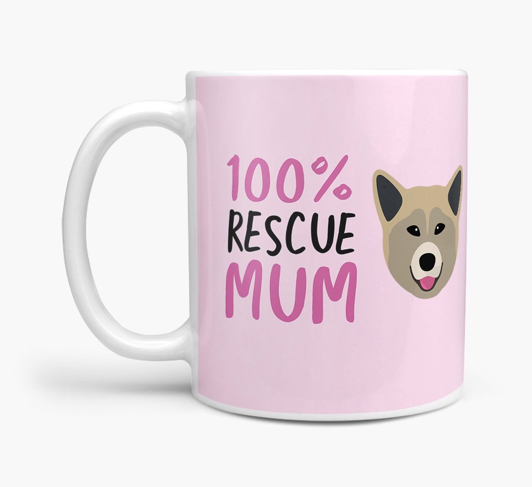 '100% Rescue Mum' - Personalised {breedFullName} Mug