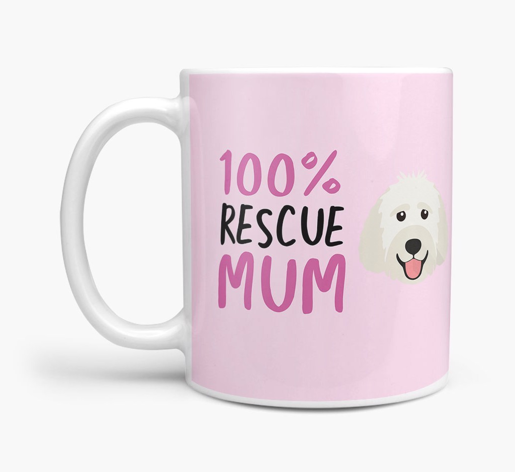 '100% Rescue Mum' - Personalised {breedFullName} Mug
